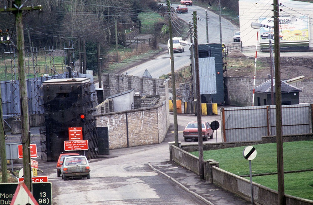 The scene where Aidan McAnespie was shot.