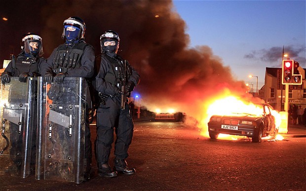 East Belfast violence.