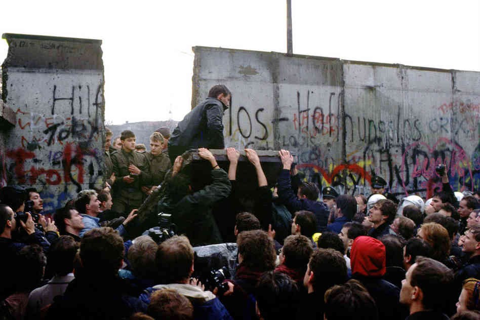 The fall of the Berlin Wall.