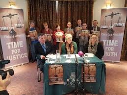 Sinn Féin with victims campaigners.