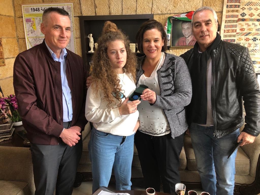 The Sinn Féin delegation meet Ahed Tamini