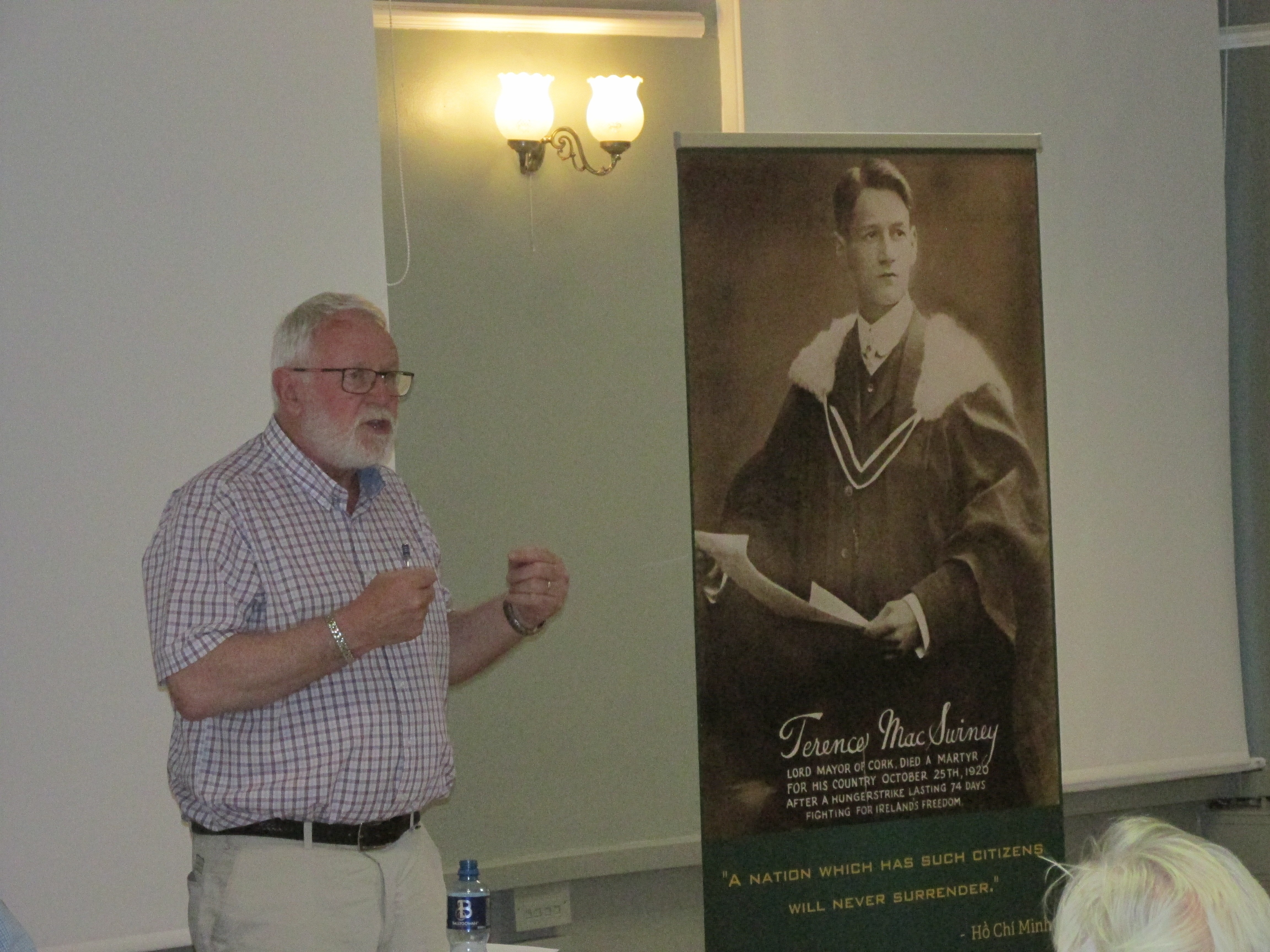 Martin Ferris speaking at the launch.