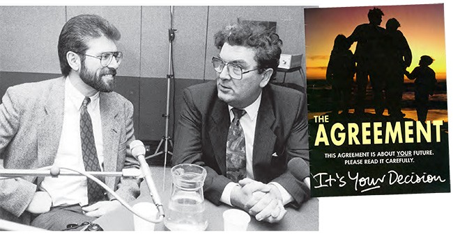 The dialogue between Gerry Adams and John Hume was critical in the development of a peaceful progress which resulted in the Good Friday Agreement