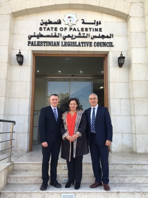 At the HQ of the Palestinian Legislative Council