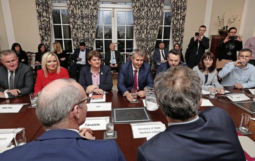 Round table talks at Stormont.