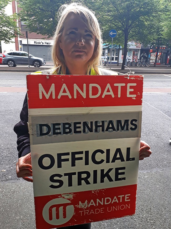 Debenhams worker, Freda Sweeney