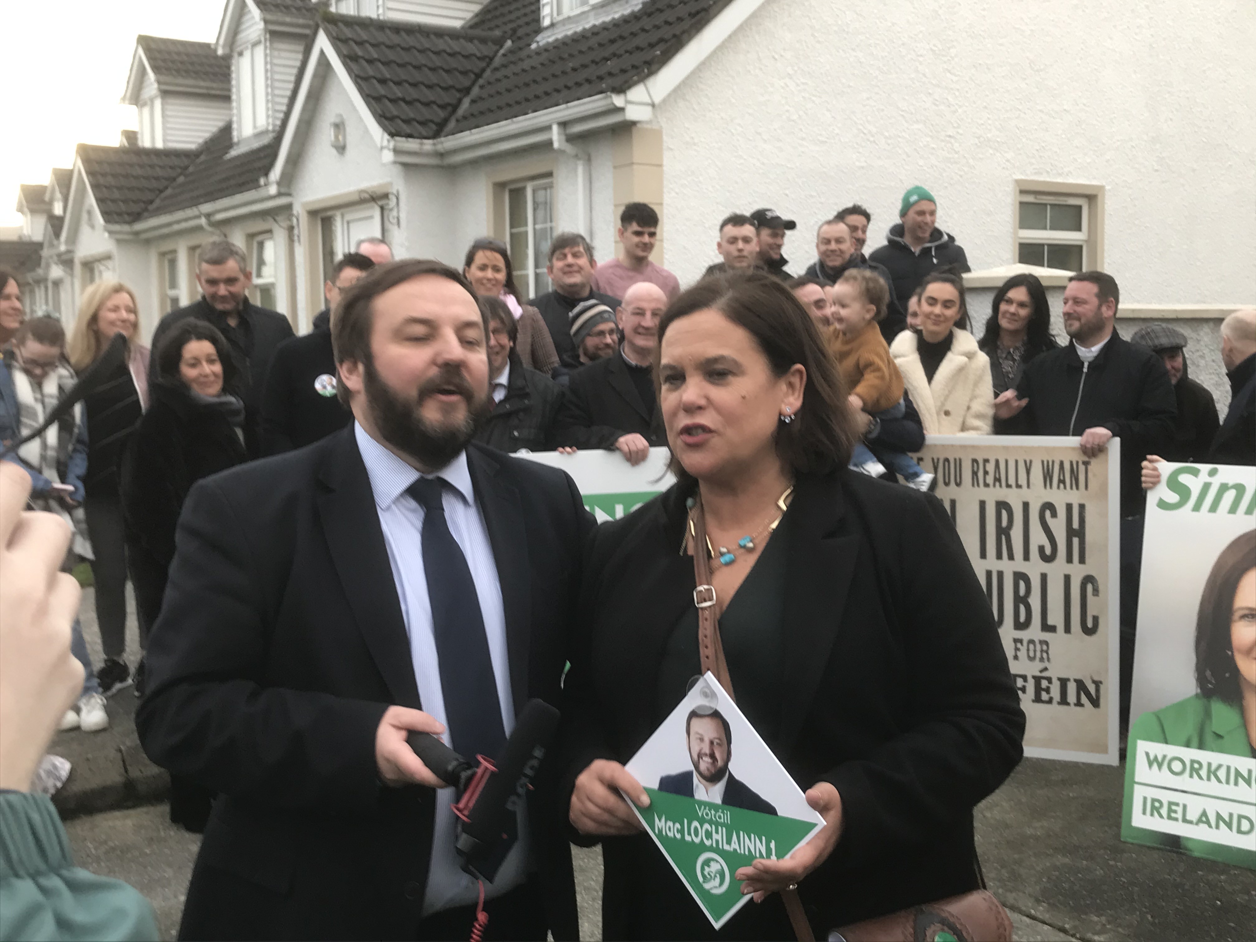 Mary Lou McDonald on the campaign trail.