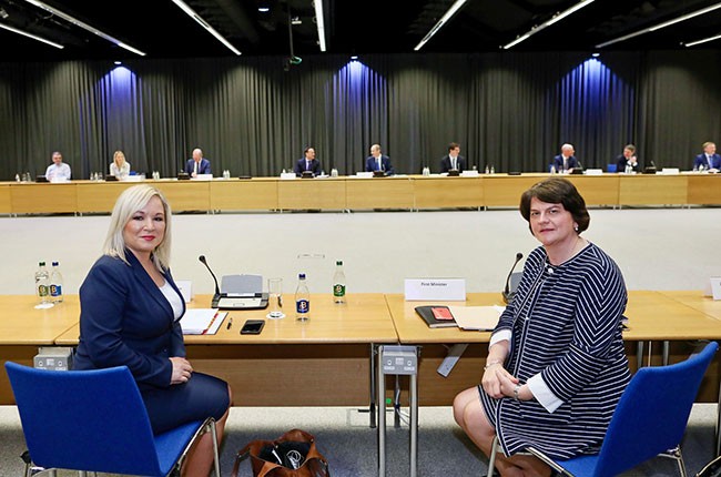 Michelle O'Neill and Arlene Foster