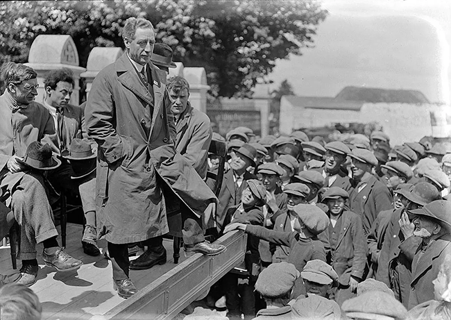 Cathal Brugha at a rally in Kilkenny against the Treaty