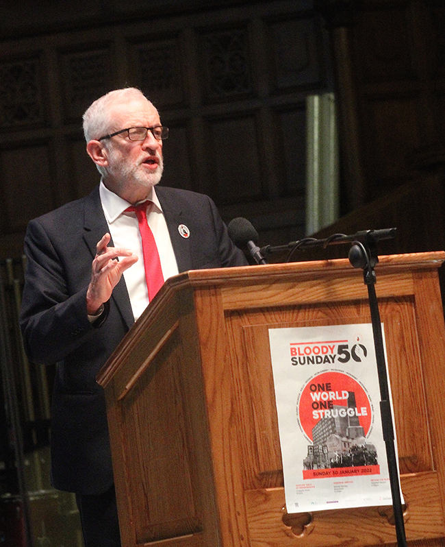Bloody Sunday Memorial lecture delivered by Jeremy Corbyn