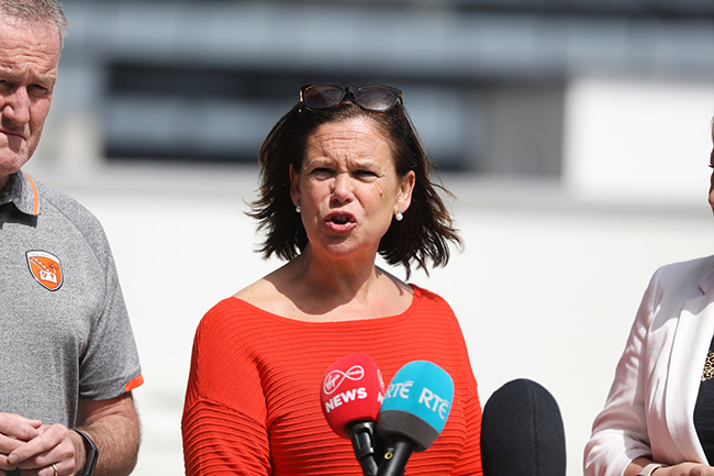 • President of Sinn Féin, Mary Lou McDonald