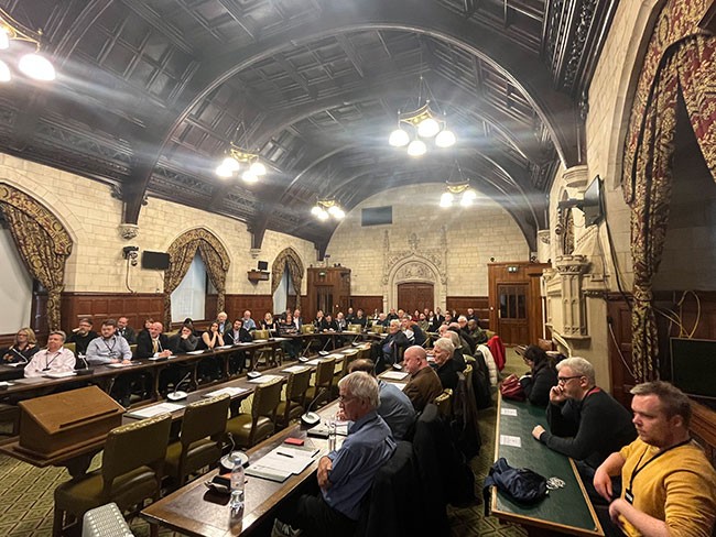 The audience for Sinn Féin’s London meeting marking the 25th anniversary of the Good Friday Agreement