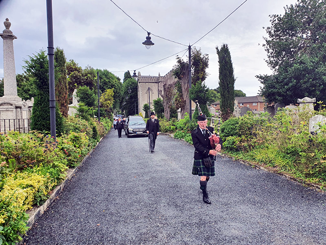 The funeral cortege and Gerry’s coffin 1