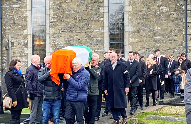 Hensey is borne to his final resting place in Magherarney.