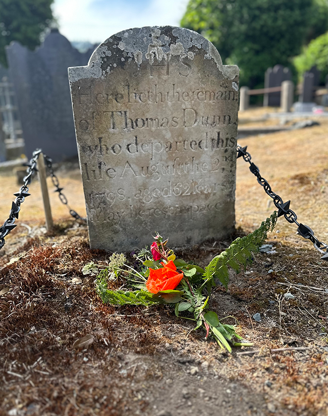 The grave of Tom Dunn in Rostrevor