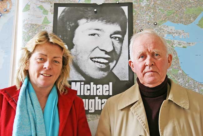 Jack with Ella O’Dwyer (also a POW in England), who was interviewing him for the ‘Republican Legends’ book on Michael Gaughan