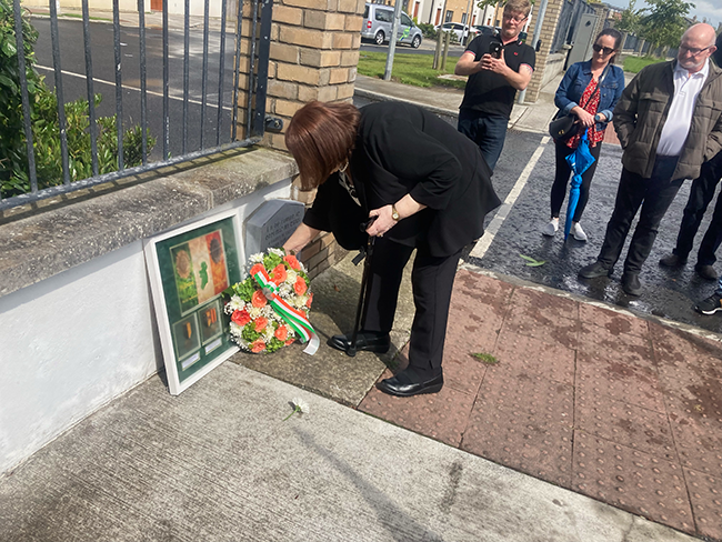 • Wreaths were laid by the family and on behalf of Dublin Sinn Féin