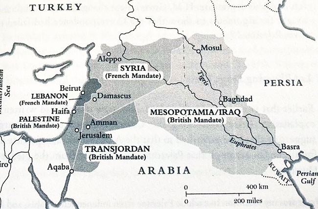 The British and French carve-up of the Middle East, 1922