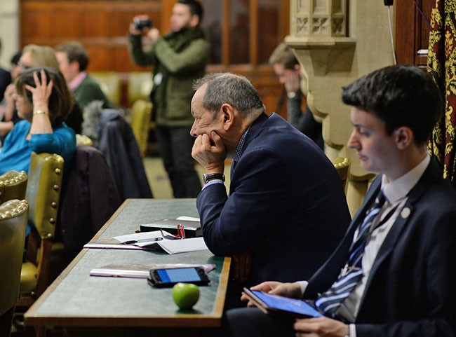 Joe Dwyer and Martin Collins in Westminster