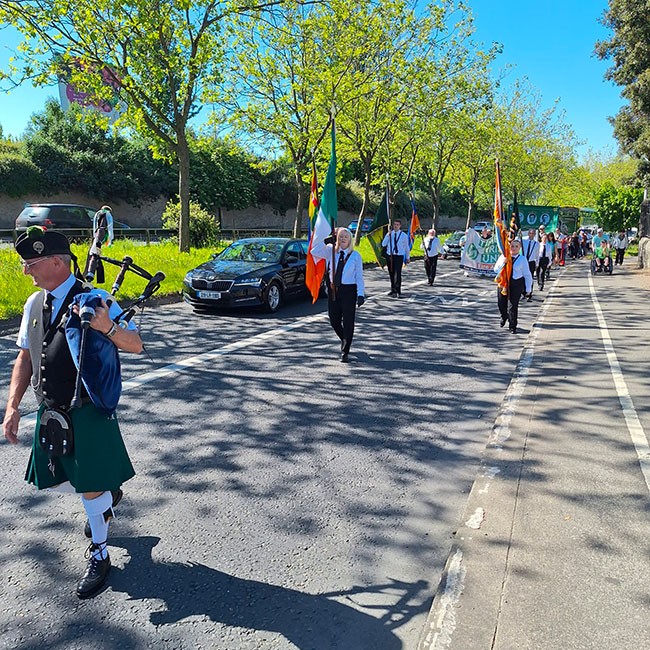 • A Republican colour party led the commemorative parade to Glasnevin Cemetery