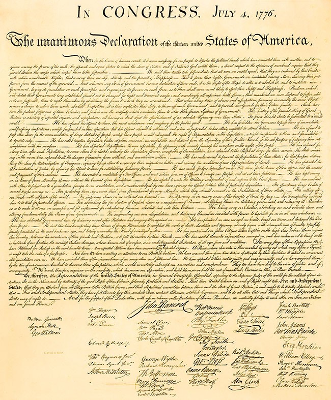 US Declaration of Independence