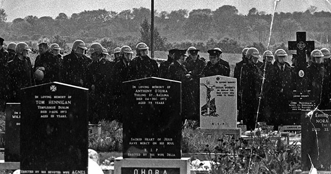 Frank Stagg Garda at funeral