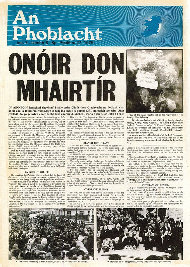 Frank Stagg An Phoblacht funeral