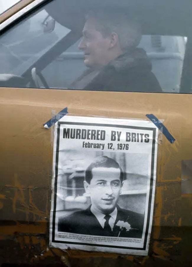 Frank Stagg picture on car