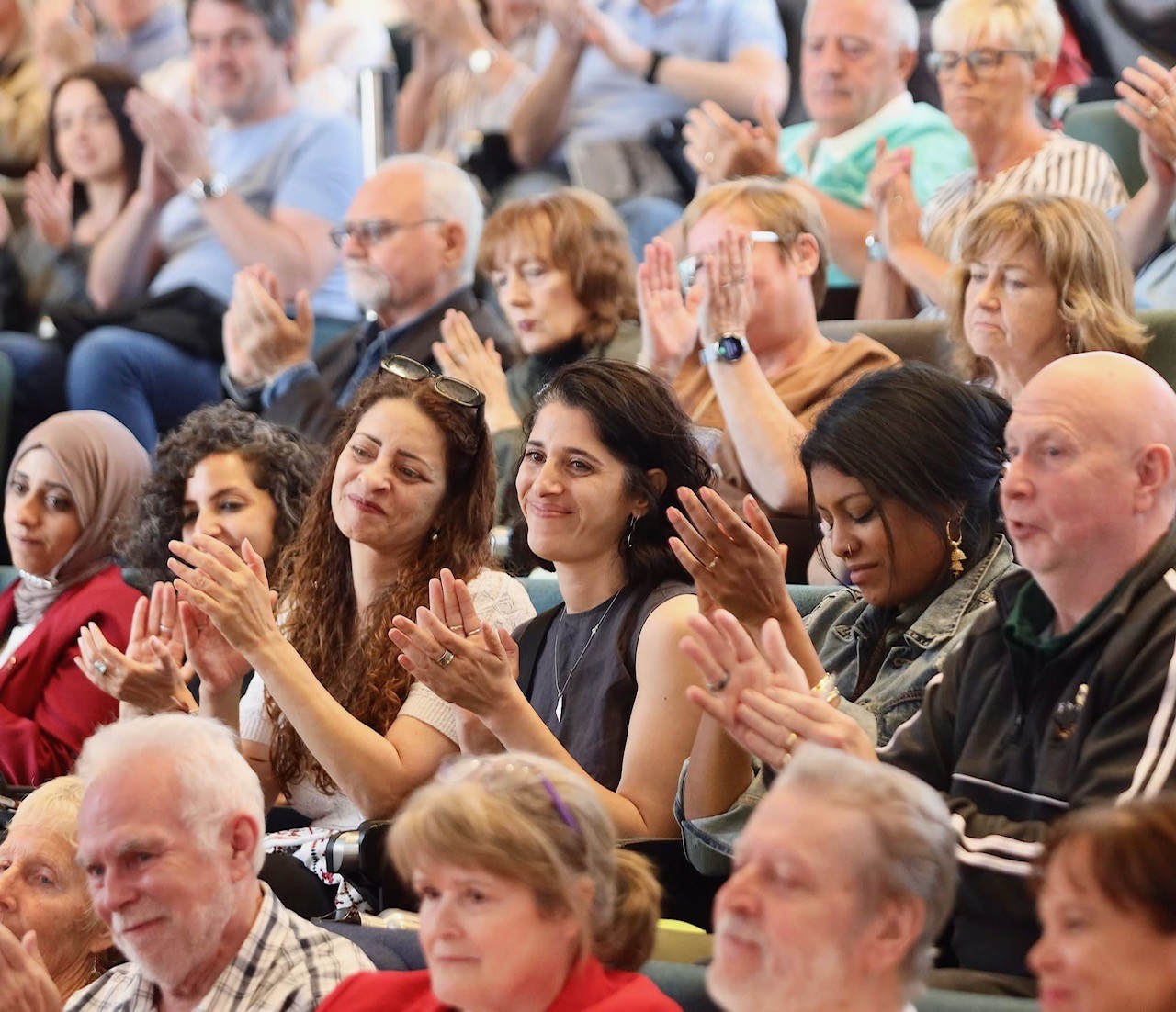 A section of the capacity audience for the book launch at Féile an Phobail