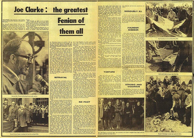 Joe Clarke An Phoblacht oration
