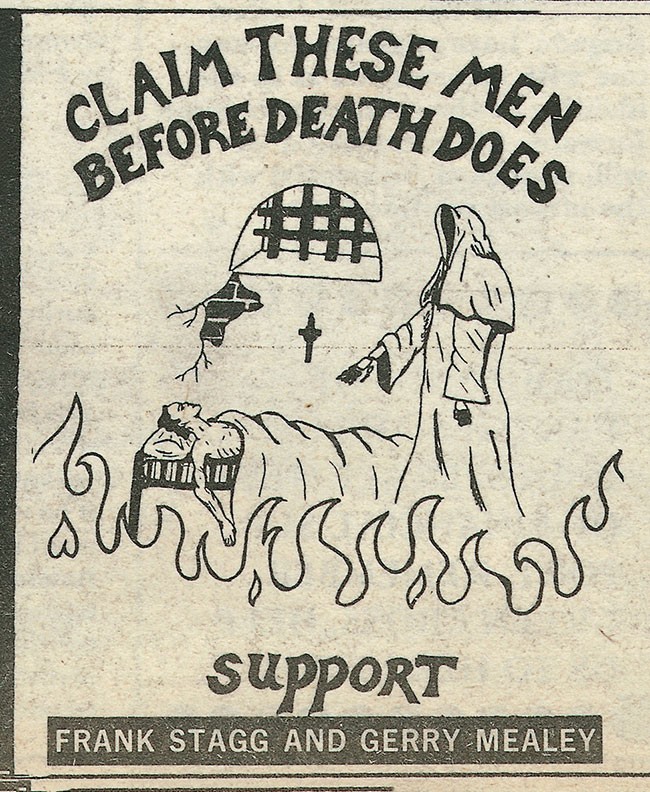 Frank Stagg poster with Gerry Mealy