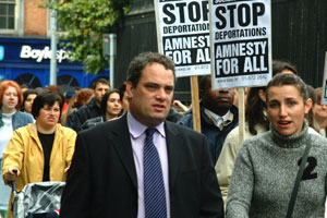 Protest by parents of Irish children who face deportation