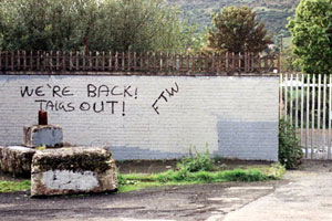 Loyalist graffiti threatens nationalists