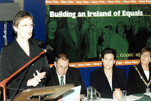 Bairbre de Brún addresses the conference