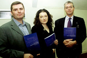 Mark Thompson, Patricia McBride and Mike Ritchie at the Eolas launch