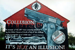 New collusion mural on Whiterock Road in Belfast