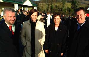 Sinn Féin Assembly election candidates Davy Hyland, Caitríona, Pat O'Rawe and Conor Murphy