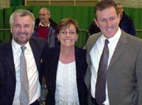 Davy Hyland, Pat O'Rawe and Conor Murphy at Banbridge Count Centre