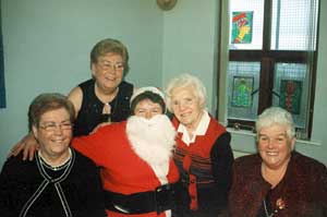 Sue Ramsey was Santy at the Tar Anall party