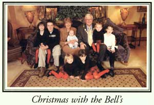 The Bell family Christmas card