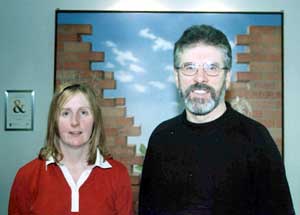 Irene Sherry with Gerry Adams