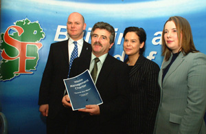 Daithí Doolan, Arthur Morgan, Mary Lou McDonald and Sinead Pembroke