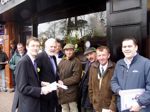 David Cullinane (left) is pictured canvassing in Killarney last weekend