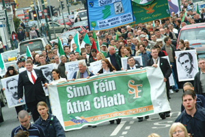 The front of the Dublin parade