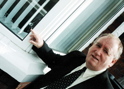 Fra McCann surveys the damage