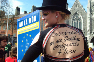 A colourful message from the march