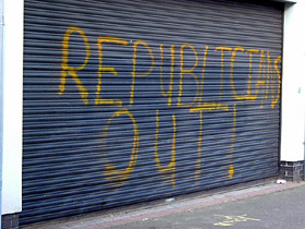 Sectarian graffiti in South Belfast