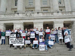 Anti-IMC picket at Stormont