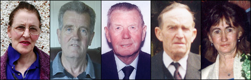 Phil McFadden, Gay Clery, Gerry Savage, Owen McCaughey and Marion Reynolds
