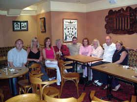 Sinn Féin Councillor Paul Maskey (left) with members' of the segregated prisoners' families